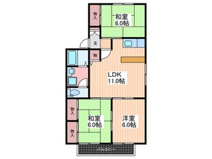 オリ－ブコ－トＢ棟の物件間取画像